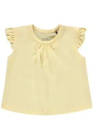 bellybutton T-Shirt T-Shirt (1-tlg) Baby-T-Shirt mit Rüschenärmeln gelb 74