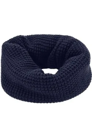 Myrtle Beach Strickschal Lässiger Schlauchschal in grober Strickoptik MB7314, Innenseite mit Fleece für einen angenehmen Tragekomfort blau