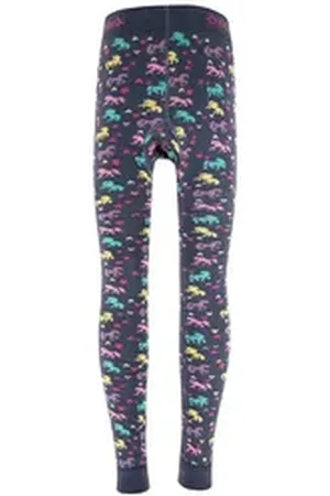 Ewers Strickstrumpfleggings Legging Einhörner allover blau 152-164