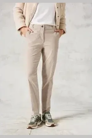 CECIL Cordhose Style Chino in 4-Pocket-Form beige 32
