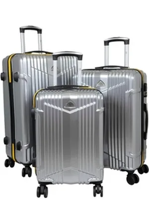 MONOPOL® Trolleyset - Kofferset 3-tlg. aus Polycarbonat - div. Farben silberfarben