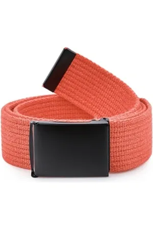 Ladeheid Stoffgürtel Herren Gürtel 130 cm x 4 cm P10 orange|schwarz