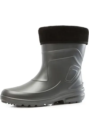 Ladeheid EVA Thermo Regenstiefel Damen LA-800-2017 Gummistiefel mit herausnehmbares Innenfutter grau|schwarz 36 EU