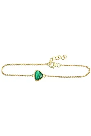 CELESTA Armband 925 Sterling Silber vergoldet Malachit gelb