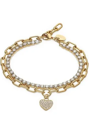 Guido Maria Kretschmer Collection Edelstahlarmband GMK Damen-Armband Edelstahl 71 Zirkonia goldfarben