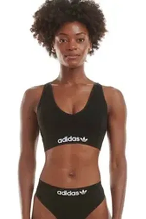 adidas Originals Bralette mit breitem Logo-Bund schwarz L