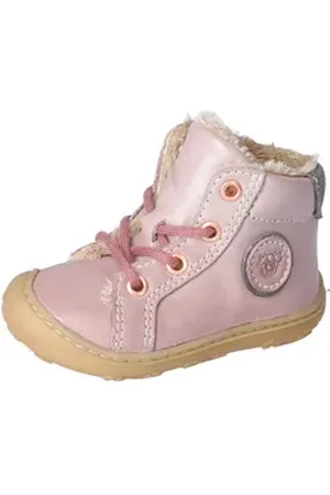 Pepino By RICOSTA Georgie WMS: Normal Lauflernschuh Winterschuh mit Weiten-Meßsystem, Größenschablone zum Download grau|rosa 23 EU