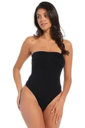 MAGIC Bodyfashion Shaping-Body Bandeau Thong Body Silikonrand an der Oberseite verhindert das Ausrollen schwarz S