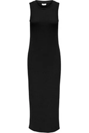JACQUELINE DE YONG Shirtkleid Locker Langes Maxikleid Stretch Bodycon Dress Ohne Ärmel (lang) 5386 in Schwarz-2 schwarz S