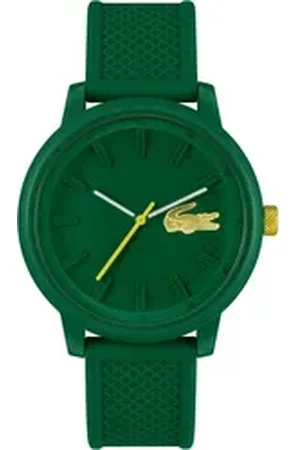 Lacoste Quarzuhr .12.12 2011316, Armbanduhr, Herrenuhr, Silikonarmband grün
