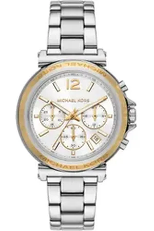 Michael Kors Chronograph MAREN MK7495, Quarzuhr, Armbanduhr, Damenuhr, Edelstahlarmband, analog silberfarben