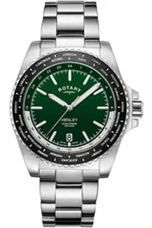 Rotary Quarzuhr GB05370/78 Henley World Timer Herrenuhr 41mm 10ATM GB05370/78 Henley World Timer Herrenuhr 41mm 10ATM