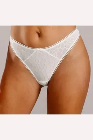 Lascana String Chiara in graphischem Netz-Muster beige 40/42