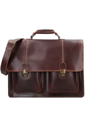 Buckle & Seam Aktentasche Nevada, Leder braun