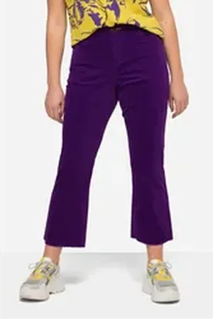 Laurasøn Funktionshose 7/8 Cordhose Gummizug blau|lila 56