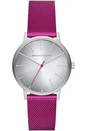 Giorgio Armani ARMANI EXCHANGE Quarzuhr AX5616, Armbanduhr, Damenuhr, analog, Edelstahlarmband lila