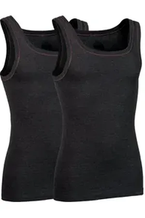 CON-TA Conta Unterhemd Herren-Thermo-Unterhemd 2er-Pack Streifen schwarz 7