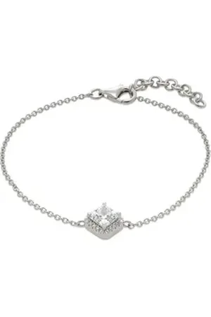 FAVS Silberarmband Damen-Armband 925er Silber 2 Zirkonia silberfarben