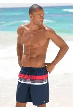 KangaROOS Badeshorts mit Streifen blau|rot S (48)