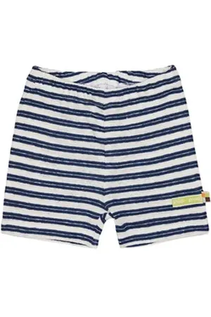 loud + proud Shorts aus Biobaumwolle mit Leinen, GOTS blau 62/68