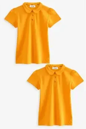 Clarks Poloshirt Kurzarm-Poloshirts für Mädchen im 2er-Pack (2-tlg) gelb 146 (11 J.)