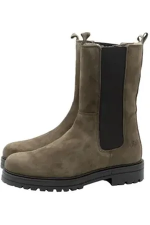 Clic! Stiefel Leder Damen Teens Boots 20418 Lammfellfutter Braun Schnürstiefelette EUR 39