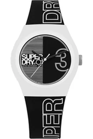 Superdry Quarzuhr Damen Analog Quarz Uhr SYL239BW, Damen Analog Quarz Uhr mit Silikon Armband SYL239BW