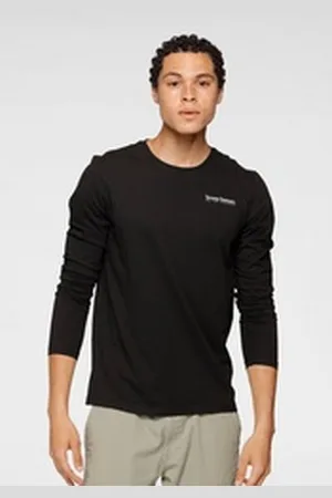 Bruno Banani Langarmshirt (2er-Pack) schmal geschnitten, bedruckt, aus Baumwolle, im 2er-Pack schwarz M (48/50)