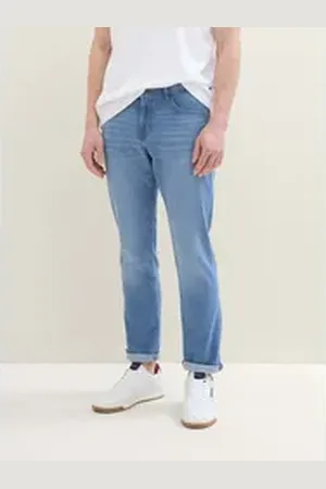 TOM TAILOR Slim-fit-Jeans TTJOSH Regular Slim Ultralight Jeans mit Logo Badge blau 30/32