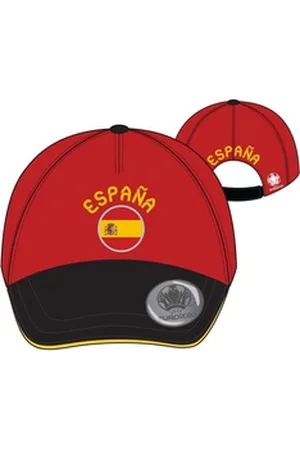 Coole-Fun-T-Shirts Schirmmütze SPANIEN Kinder Basecap Schirmmütze Fußball EM Europameisterschaft ESPANA Base und Snapback Jungen + Mädchen für Kita, Schule, Einschulung Gr.52 + 54 rot 52