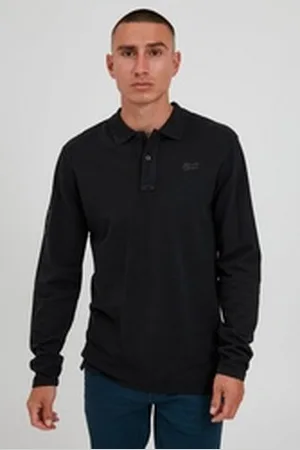 Blend Langarm-Poloshirt BHDahoud schwarz S