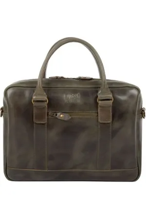 Buckle & Seam Aktentasche Everest, Leder braun
