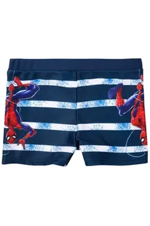 UNITED LABELS ® Badehose Marvel - Spiderman, geringelt blau 98-104