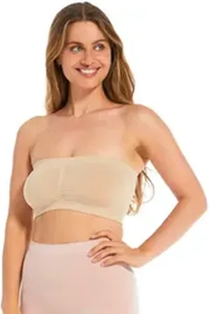 MAGIC Bodyfashion Bandeau-BH Comfort Bandeau mit herausnehmbaren Pads beige XL