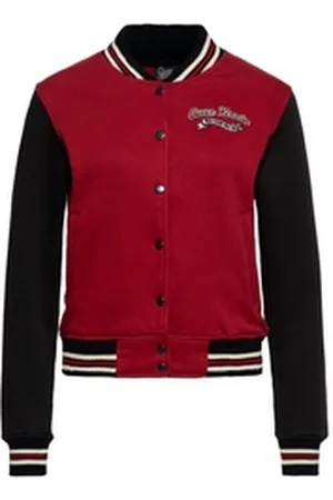 Queen Kerosin QueenKerosin Collegejacke We Can Do It (1-St) mit großer Rückenstickerei rot XXL
