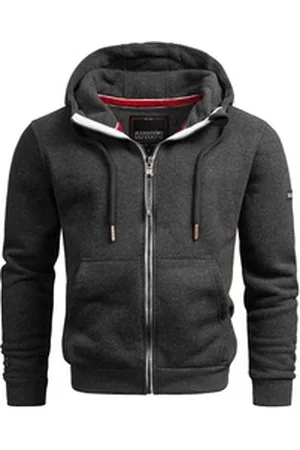 Alessandro Salvarini Sweatjacke ASBergamo aus hochwertigem, warmem Material grau S (48)