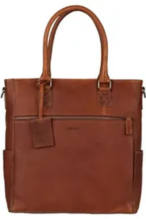 Burkely Shopper Shopper 13,3", aus echtem Leder braun