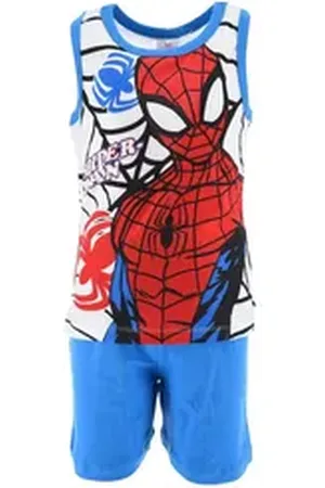 SPIDERMAN Shorty Kinder Jungen Pyjama Schlaf-Set (2 tlg) blau 98