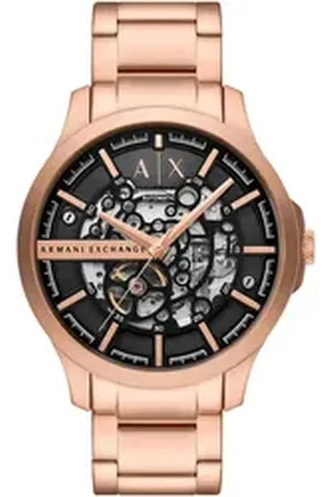 Giorgio Armani ARMANI EXCHANGE Automatikuhr AX2456, Armbanduhr, Herrenuhr, Mechanische Uhr, Edelstahlarmband, analog goldfarben