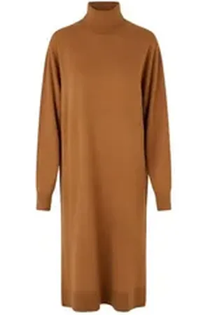 Samsøe Samsøe Sommerkleid Damen Wollkleid AMARIS DRESS (1-tlg) braun S