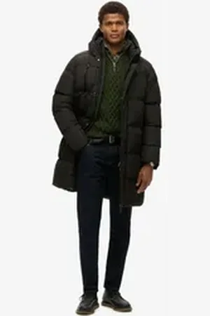 Superdry Steppjacke HOODED SPORTS PUFFER MID JKT schwarz XXXL