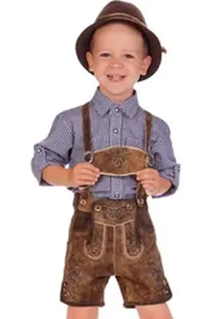 Isar Lederhose Lederhose Kinder - JOEL - eiche 98