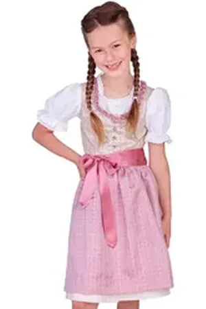 Isar Dirndl Kinderdirndl 3tlg. - ALVA - beige/rosa beige|rosa 68