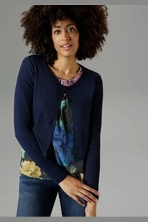 Aniston Bolero mit 2 Knöpfen blau 38