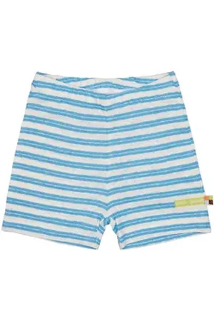 loud + proud Shorts aus Biobaumwolle mit Leinen, GOTS blau 74/80