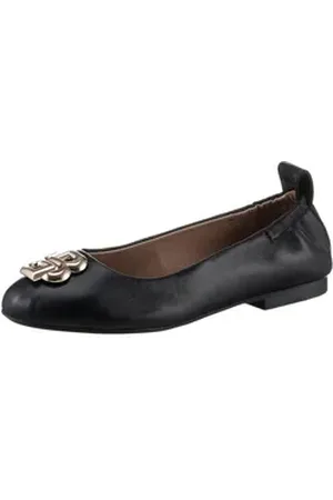 HUGO BOSS Dasy Ballerina, Slipper, Schlupfschuh, Businessschuh mit kleinem Blockabsatz schwarz 36 EU