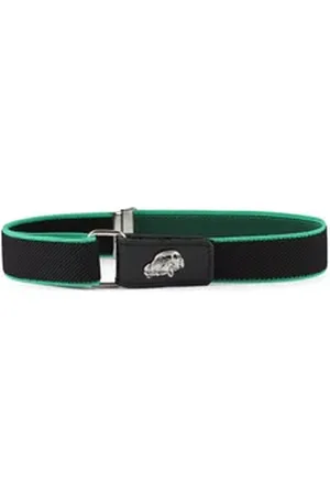 Ladeheid Stoffgürtel Jungen Gürtel Elastik-Gürtel 1-6 Jahre 34-65 cm P15S grün|schwarz