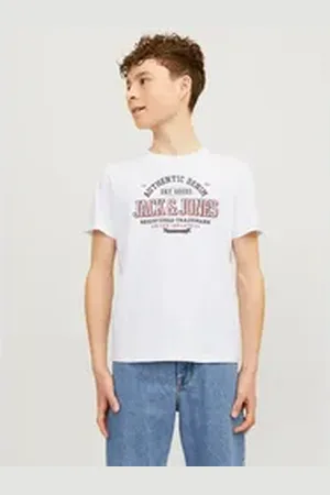 JACK & JONES Rundhalsshirt JJELOGO TEE SS O-NECK 2 COL S NOOS JNR weiß 128