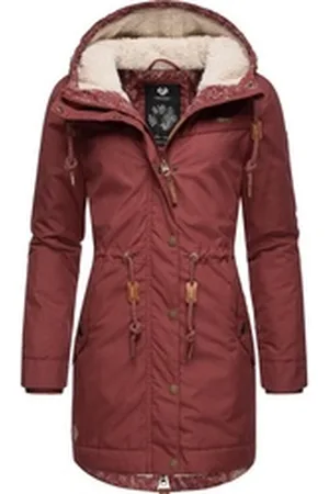 Ragwear Winterjacke YM-Canny stylischer Damen Kurzmantel Parka mit Kapuze braun 4XL (48)