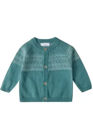 Stellou & friends Strickjacke Strickjacke mit Norweger-Muster Strickjacke mit Norweger-Muster 74/80